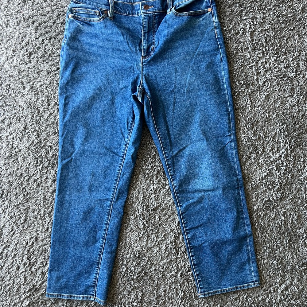 Lands' End Petite Blue Denim Jeans